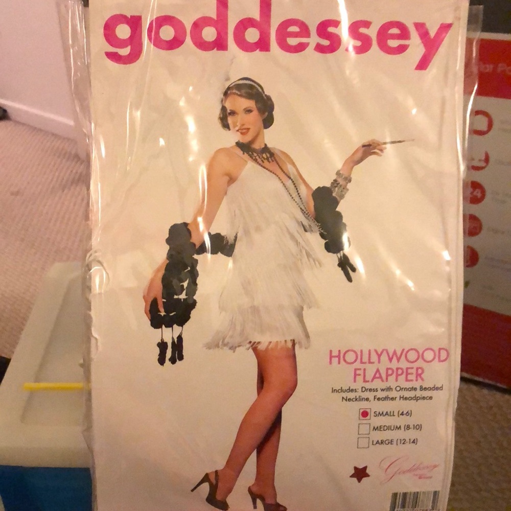 Goddessey Hollywood Flapper Costume - White Dress